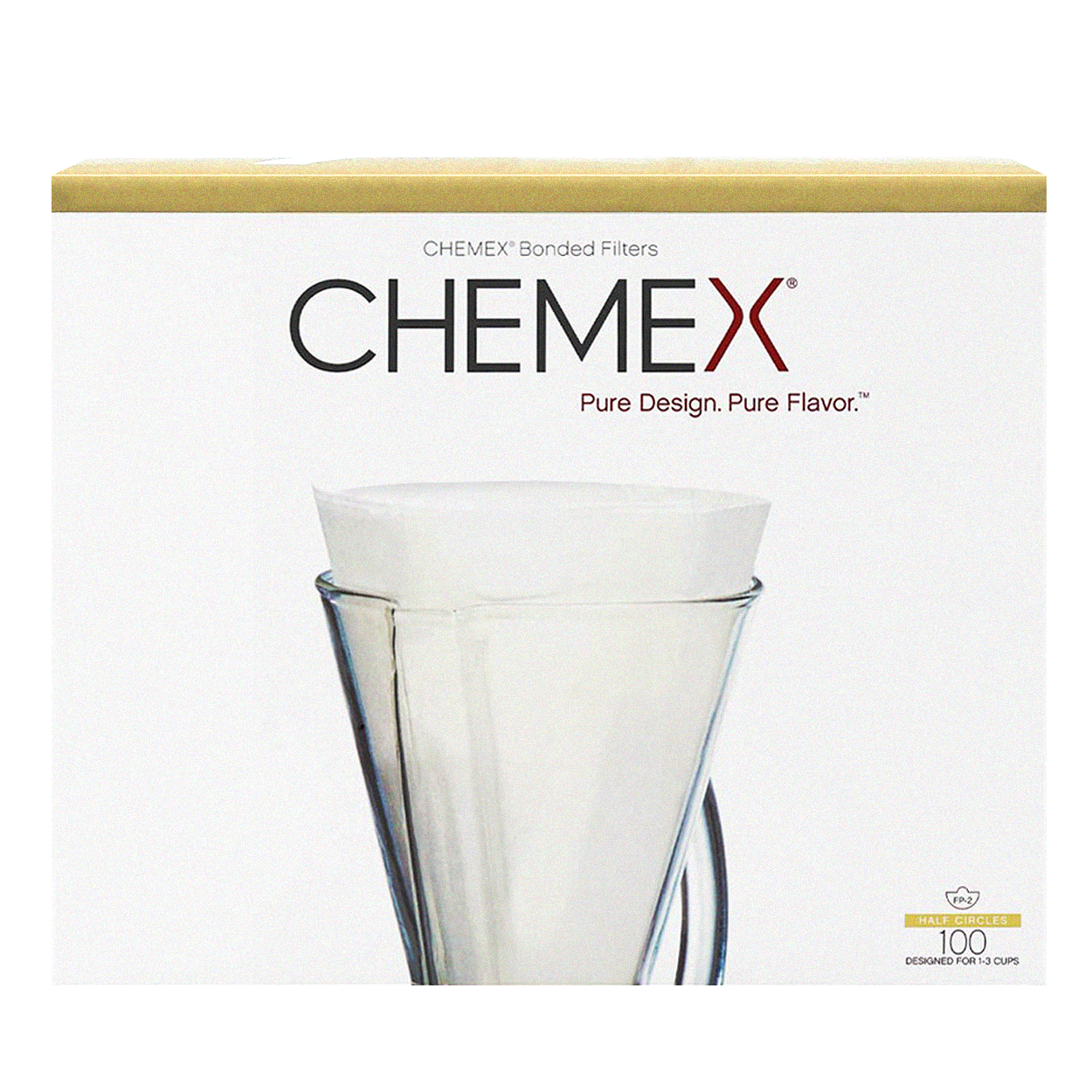 Chemex Half-Moon Filters for 3-Cup Brewer (100 ct.)